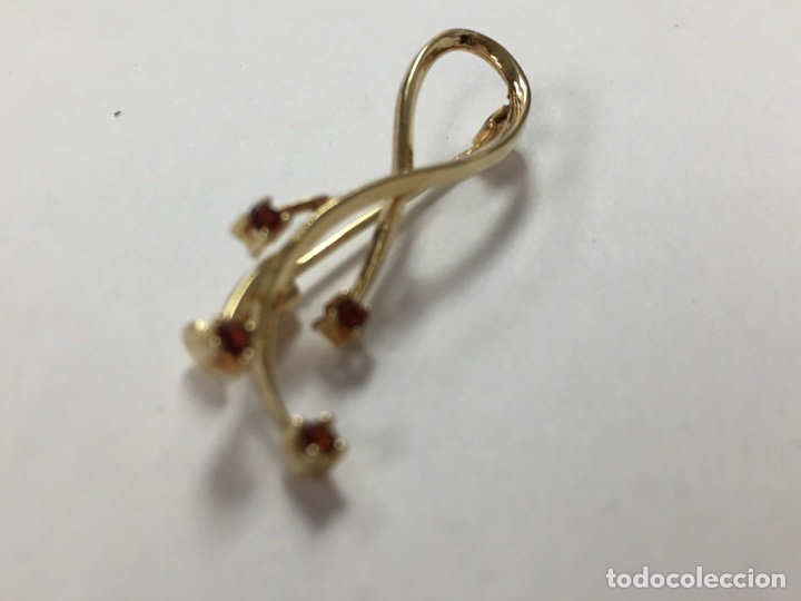 Joyeria: Broche de plata chapada con 4 granates /B31 - Foto 3