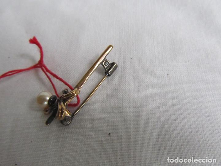 Joyeria: Broche de plata 925 dorada Majorica - Foto 5