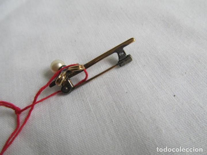 Joyeria: Broche de plata 925 dorada Majorica - Foto 6
