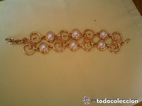 Joyeria: PULSERA DE METAL DORADO CON PERLAS - Foto 2