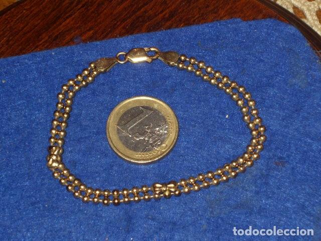 Joyeria: ANTIGUA PULSERA CHAPADA CON LAZOS. - Foto 1
