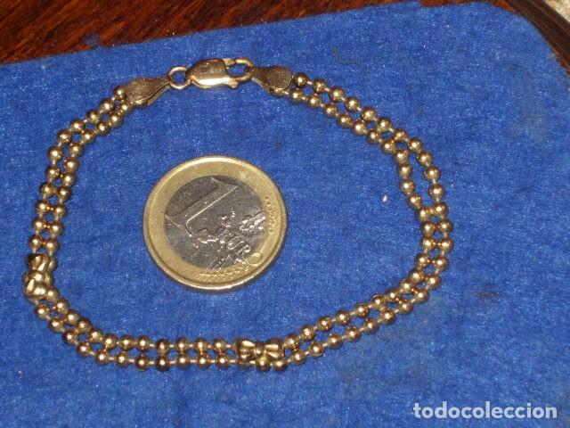 Joyeria: ANTIGUA PULSERA CHAPADA CON LAZOS. - Foto 2