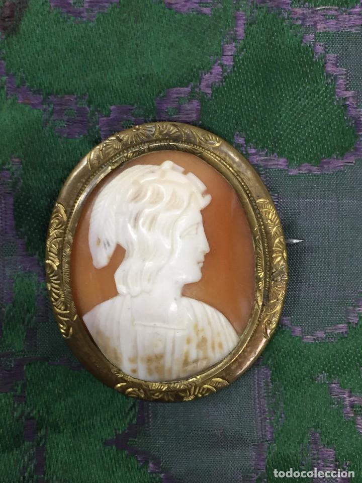 Joyeria: Antiguo camafeo de concha tallada - Foto 1