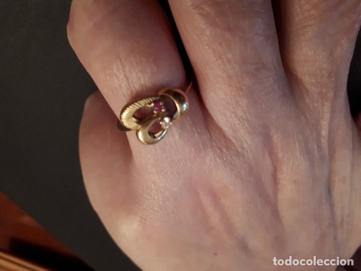 Joyeria: JUEGO DE PENDIENTES Y SORTIJA ORO 18 KT - Foto 3