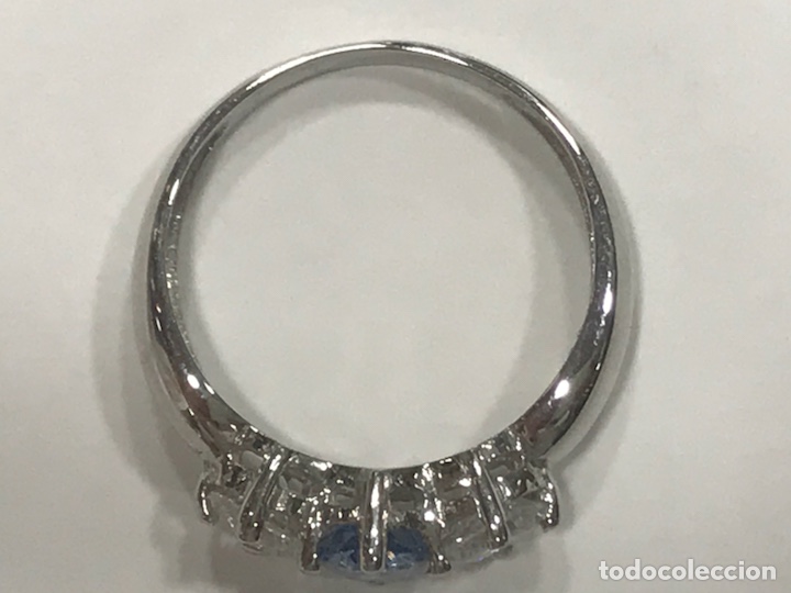 Joyeria: Sortija de Oro Blanco con Aguamarina - Foto 4