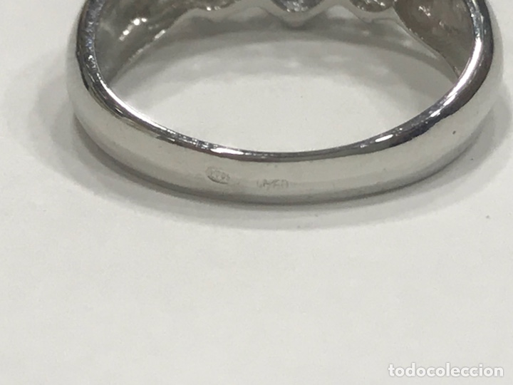 Joyeria: Sortija de Oro Blanco con Aguamarina - Foto 6