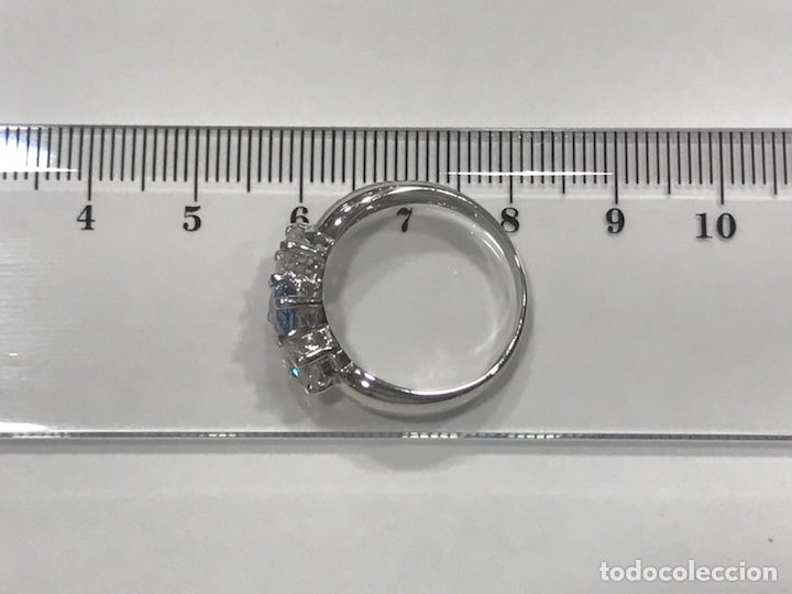 Joyeria: Sortija de Oro Blanco con Aguamarina - Foto 9