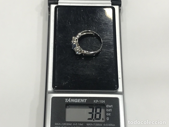 Joyeria: Sortija de Oro Blanco con Aguamarina - Foto 10