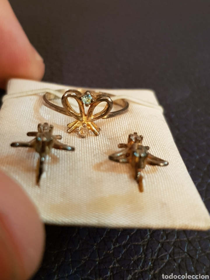 Joyeria: PRECIOSOS PENDIENTES Y ANILLO VINTAGE EN PLATA DE LEY - Foto 1