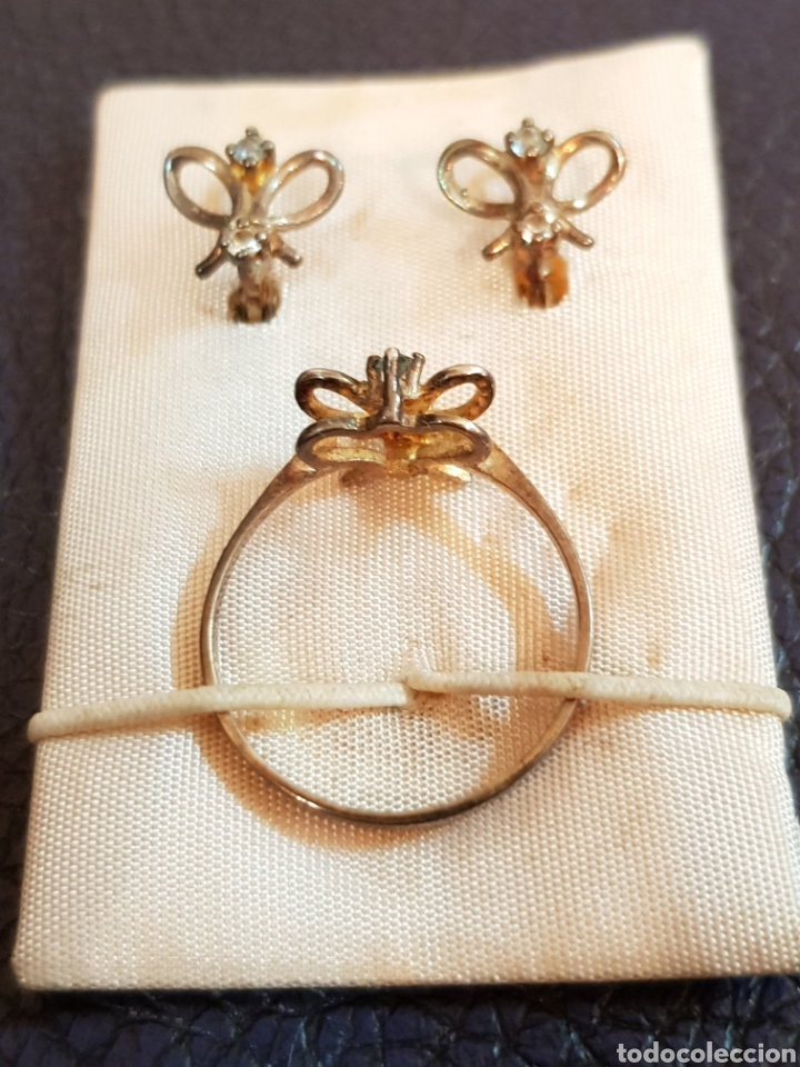 Joyeria: PRECIOSOS PENDIENTES Y ANILLO VINTAGE EN PLATA DE LEY - Foto 2
