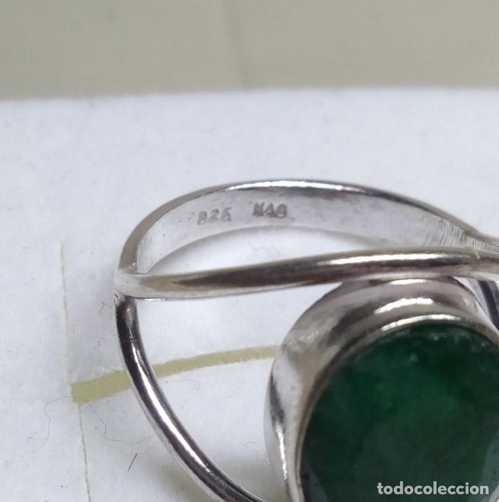 Joyeria: ANILLO (TALLA 16) DE PLATA DE LEY CON ESMERALDA - Foto 5