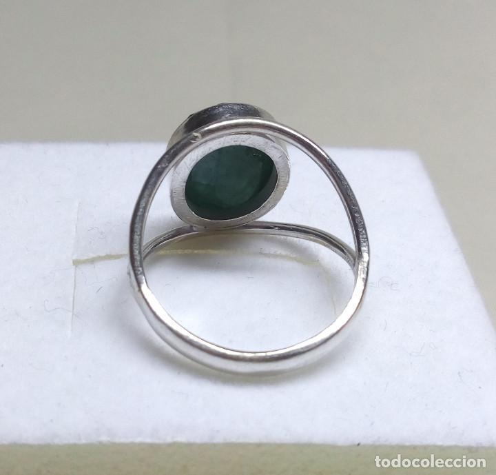 Joyeria: ANILLO (TALLA 16) DE PLATA DE LEY CON ESMERALDA - Foto 6