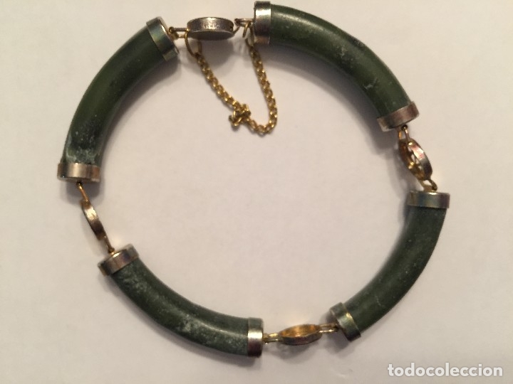 Joyeria: Antigua pulsera de jade - Foto 1