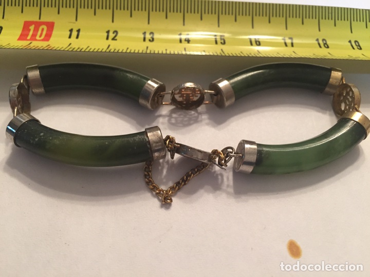 Joyeria: Antigua pulsera de jade - Foto 6