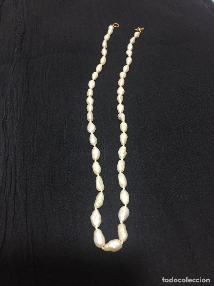 Joyeria: Collar perlas de r&iacute;o y broche de oro - Foto 4