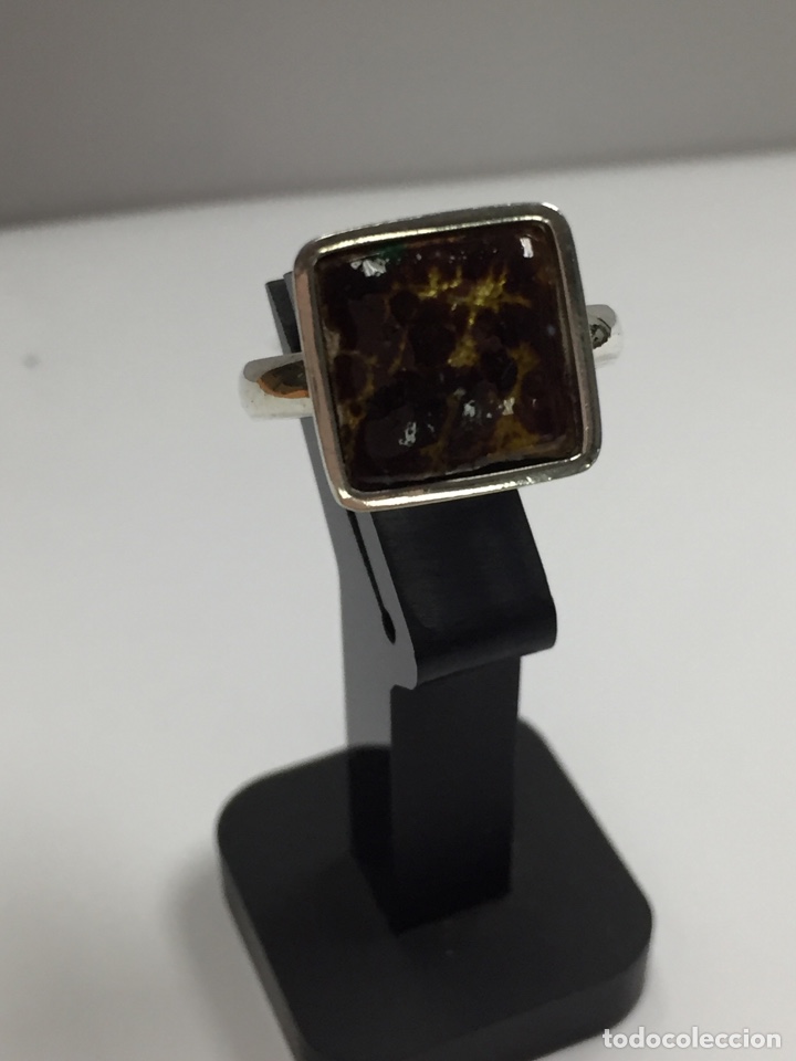Joyeria: Sortija de plata con centro de esmalte/s54 - Foto 1