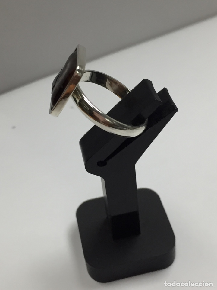 Joyeria: Sortija de plata con centro de esmalte/s54 - Foto 3