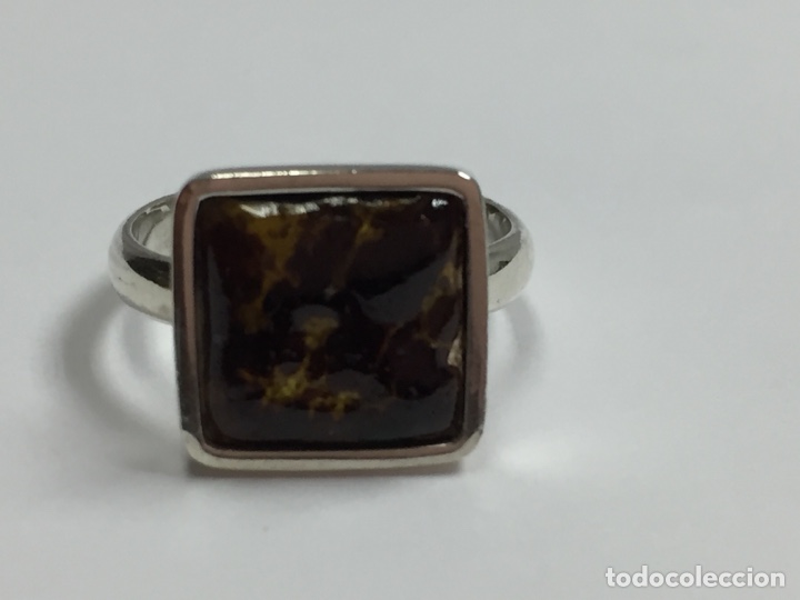 Joyeria: Sortija de plata con centro de esmalte/s54 - Foto 4