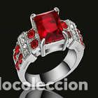Joyeria: anillo con rubi de rodio llenado 18mm - Foto 1