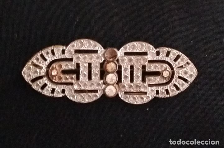 Joyeria: Antiguo broche Art Deco con circonitas - Foto 2
