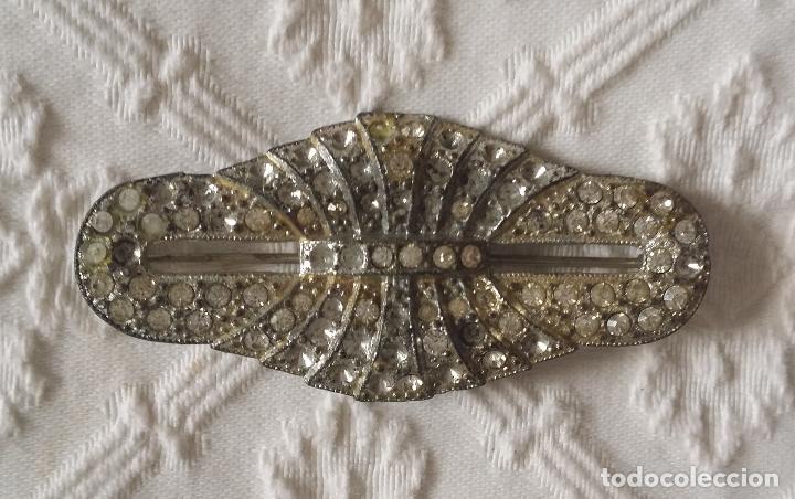 Joyeria: Antiguo broche Art Deco con circonitas - Foto 2