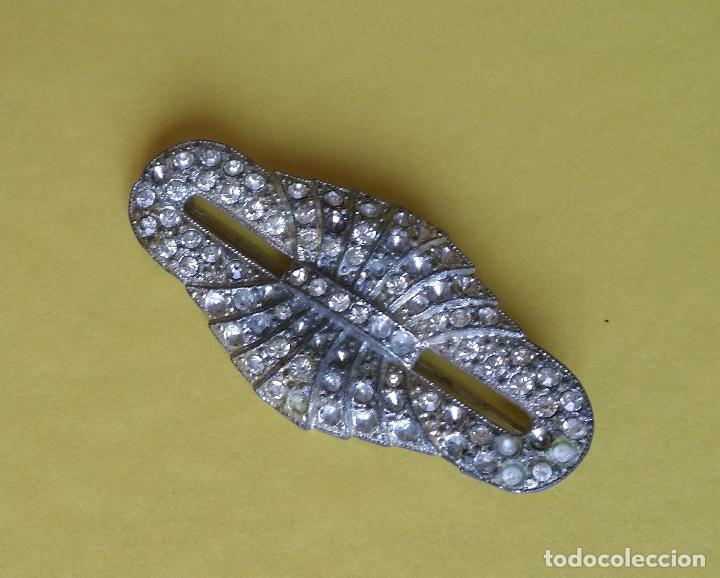 Joyeria: Antiguo broche Art Deco con circonitas - Foto 3