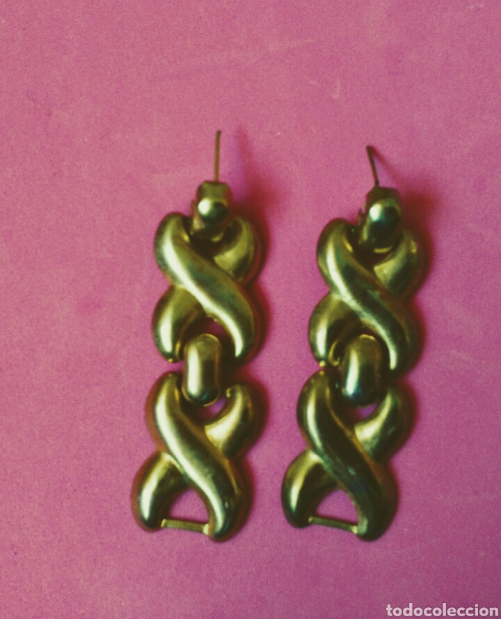 Jewelry: PENDIENTES DISE&Ntilde;O EN METAL. FINAL DEL SIGLO XX. ENVIO INCLUIDO EN EL PRECIO.