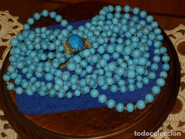 Joyeria: COLLAR DE OPALINA AZUL,A&Ntilde;OS 60-70. - Foto 7