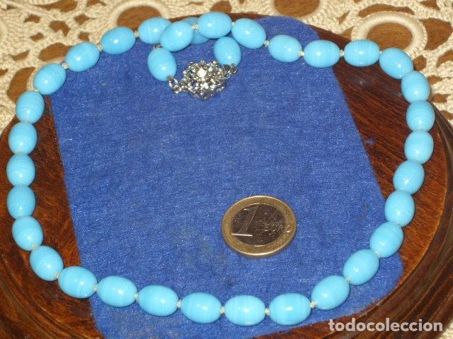 Joyeria: COLLAR DE OPALINA AZUL CELESTE,CRISTAL. - Foto 1