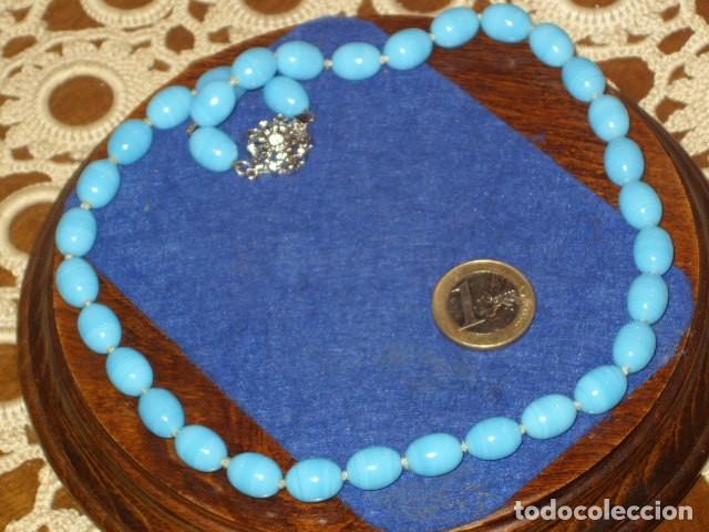 Joyeria: COLLAR DE OPALINA AZUL CELESTE,CRISTAL. - Foto 2