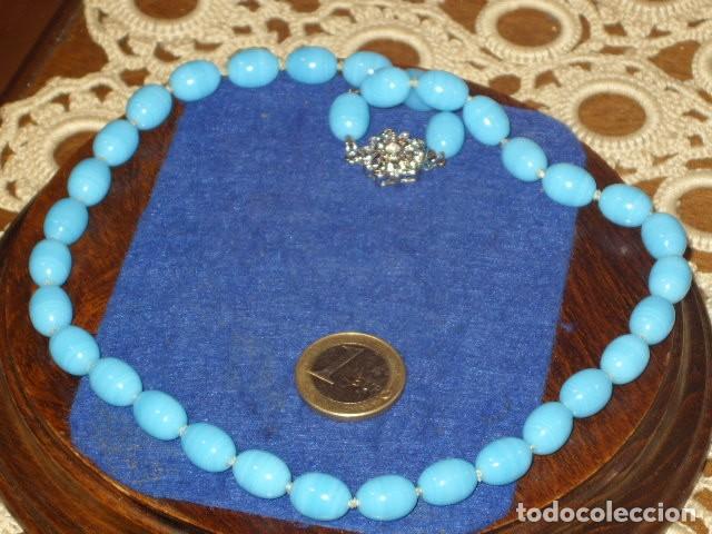 Joyeria: COLLAR DE OPALINA AZUL CELESTE,CRISTAL. - Foto 3
