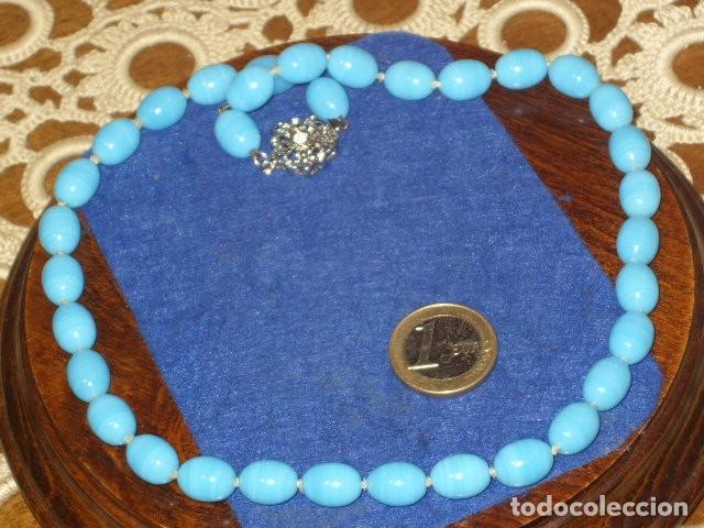 Joyeria: COLLAR DE OPALINA AZUL CELESTE,CRISTAL. - Foto 4