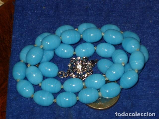 Joyeria: COLLAR DE OPALINA AZUL CELESTE,CRISTAL. - Foto 5