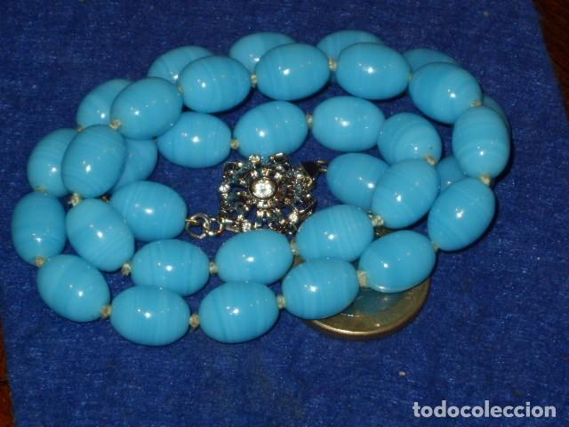 Joyeria: COLLAR DE OPALINA AZUL CELESTE,CRISTAL. - Foto 6