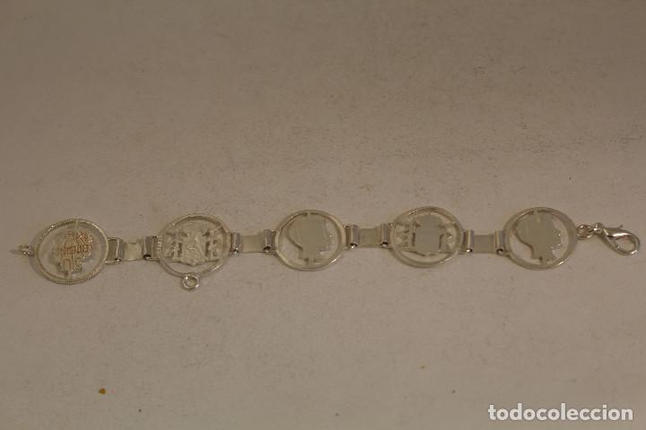 Joyeria: pulsera de monedas en plata de ley - Foto 1