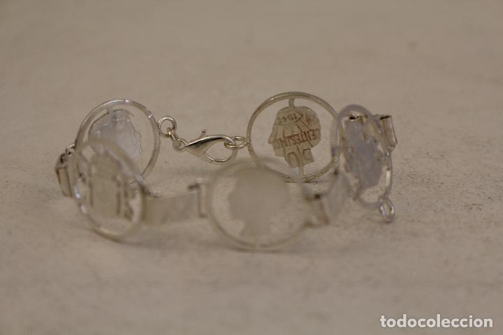 Joyeria: pulsera de monedas en plata de ley - Foto 2