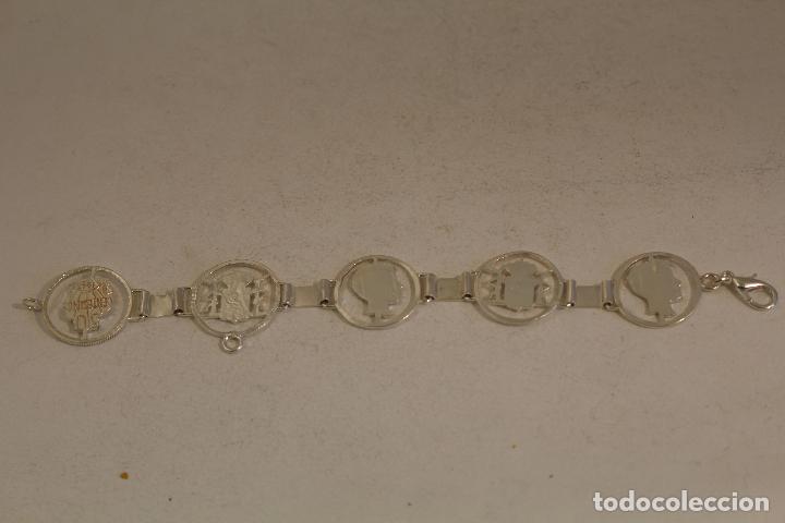 Joyeria: pulsera de monedas en plata de ley - Foto 3