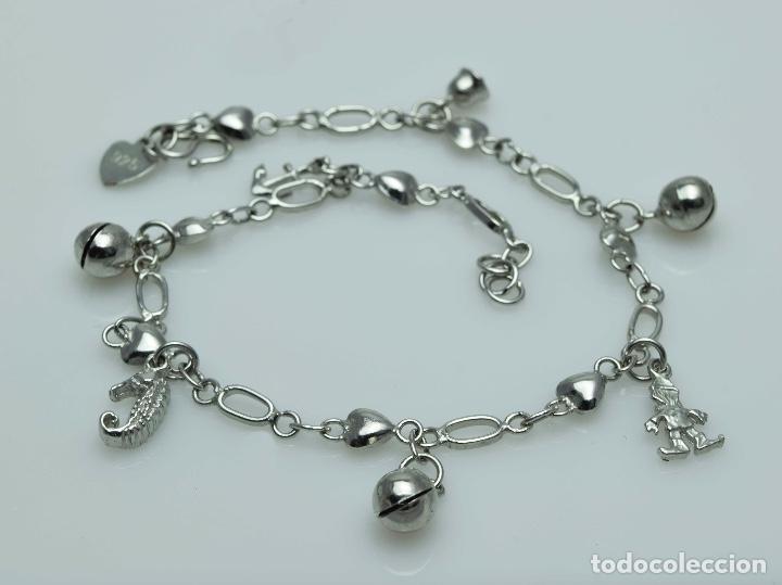 Schmuck: Pulsera de plata de ley 925. Longitud 23 cm. Peso 7.3 g.