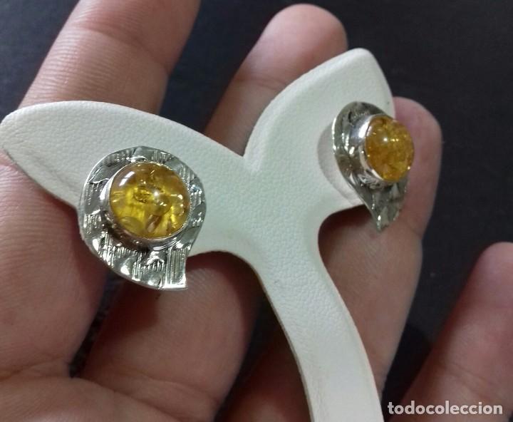 Joyeria: Pendientes en Plata de Ley y &Aacute;mbar B&aacute;ltico - Foto 2