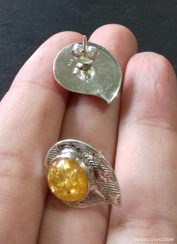 Joyeria: Pendientes en Plata de Ley y &Aacute;mbar B&aacute;ltico - Foto 4