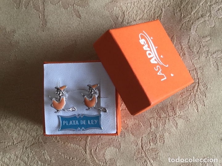 Joyeria: PENDIENTES DE PLATA Y ESMALTE CON FORMA DE BRUJA - Foto 1