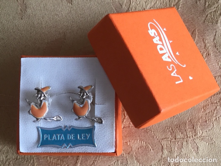 Joyeria: PENDIENTES DE PLATA Y ESMALTE CON FORMA DE BRUJA - Foto 2