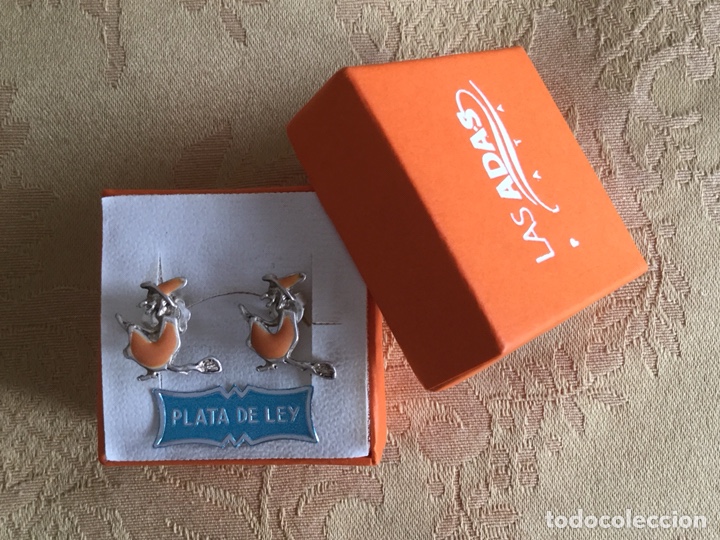 Joyeria: PENDIENTES DE PLATA Y ESMALTE CON FORMA DE BRUJA - Foto 3