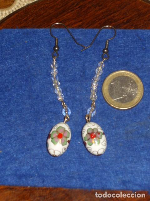 Joyeria: PENDIENTES LARGOS DE CLOISONNE O ESMALTE.VINTAGE. - Foto 2