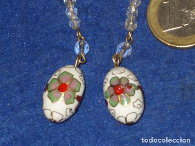 Joyeria: PENDIENTES LARGOS DE CLOISONNE O ESMALTE.VINTAGE. - Foto 3