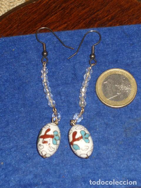 Joyeria: PENDIENTES LARGOS DE CLOISONNE O ESMALTE.VINTAGE. - Foto 5