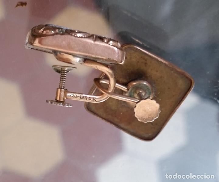 Joyeria: Pendiente Art Deco - chapado oro - Foto 7