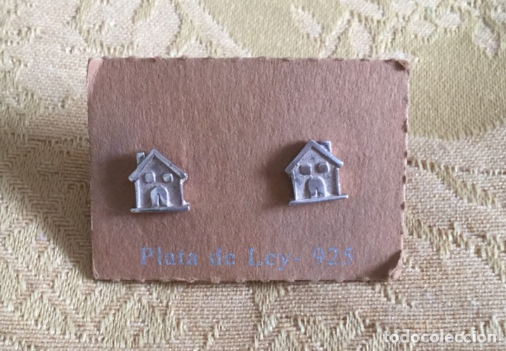 Joyeria: PENDIENTES PLATA DE LEY 925 CON FORMA DE CASITAS - Foto 1