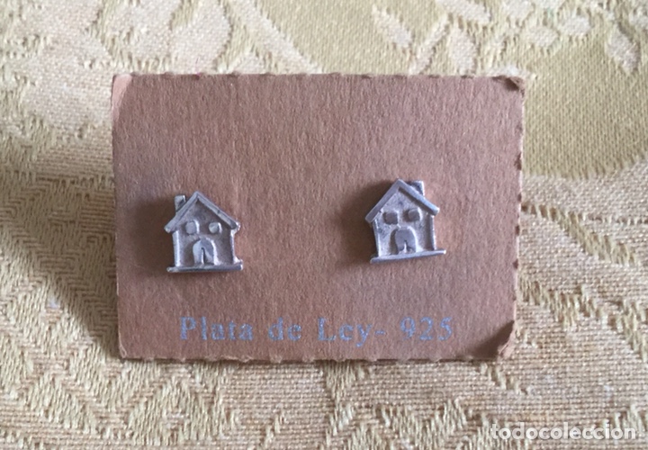 Joyeria: PENDIENTES PLATA DE LEY 925 CON FORMA DE CASITAS - Foto 2