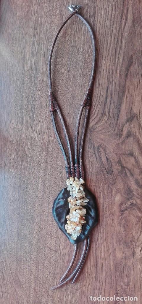 Joyeria: Collar africano de Piel y piedras - Foto 1